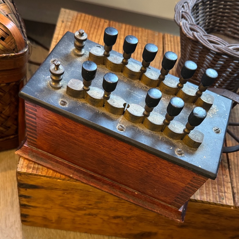 Vintage Black and Brown Telegraph Instrument
